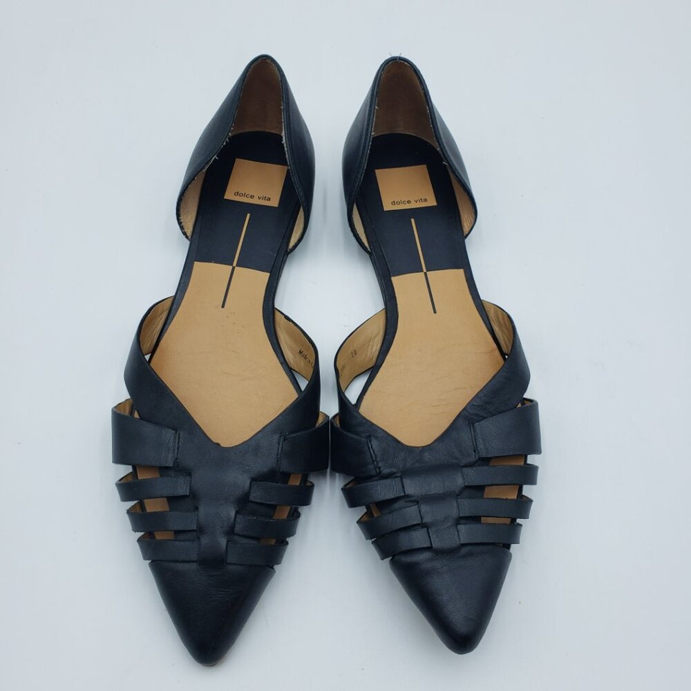 Dolce Vita Black Woven Leather Loafers